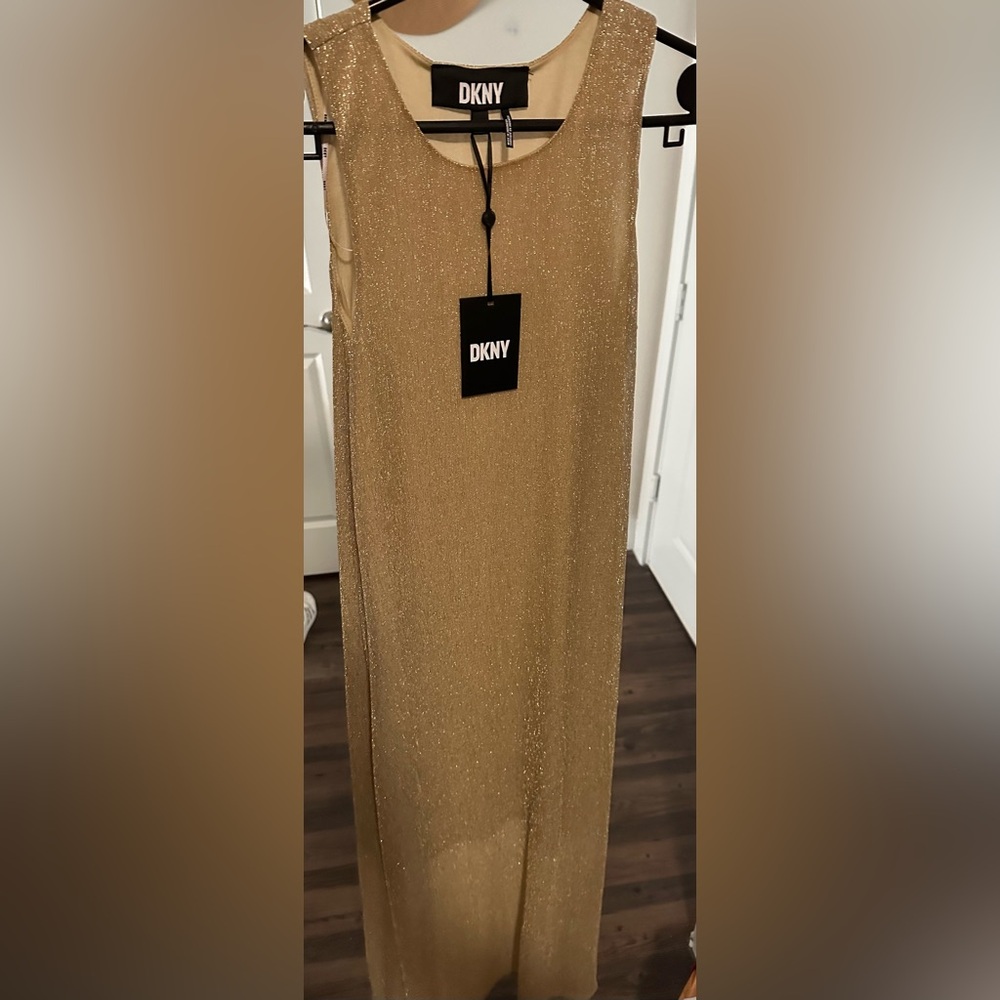 DKNY gold dress size XS. NWT